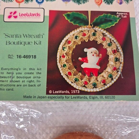 Vintage 70s Santa Wreath Boutique Kit Lee Wards - Picture 1 of 5